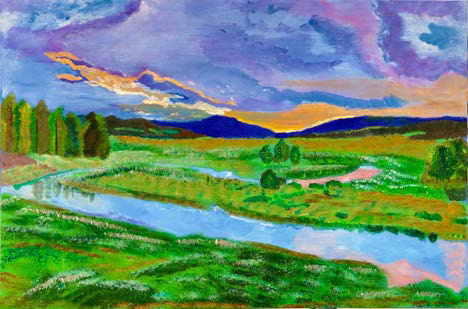 Twilight River Valley
